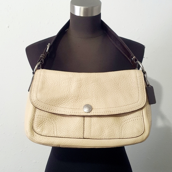 Coach Leather Flap Shoulder Bag - Picture 1 of 12